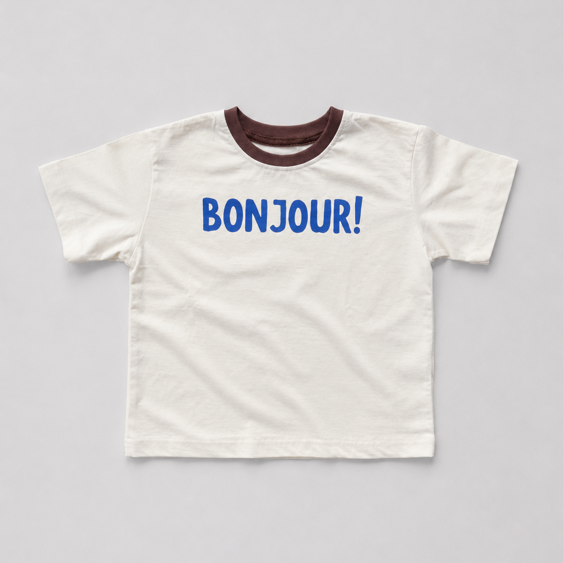 Bonjour Oversized Tee – Creamy