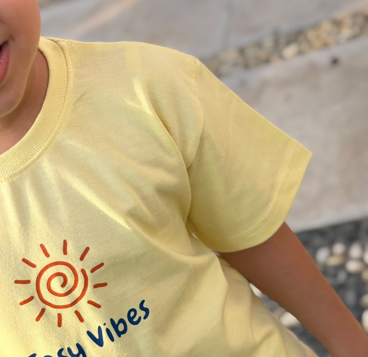 Easy Vibes Oversized Tee - Pale Yellow