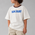 Bonjour Oversized Tee – Creamy