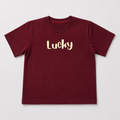 Lucky Oversized Tee – Burgundy