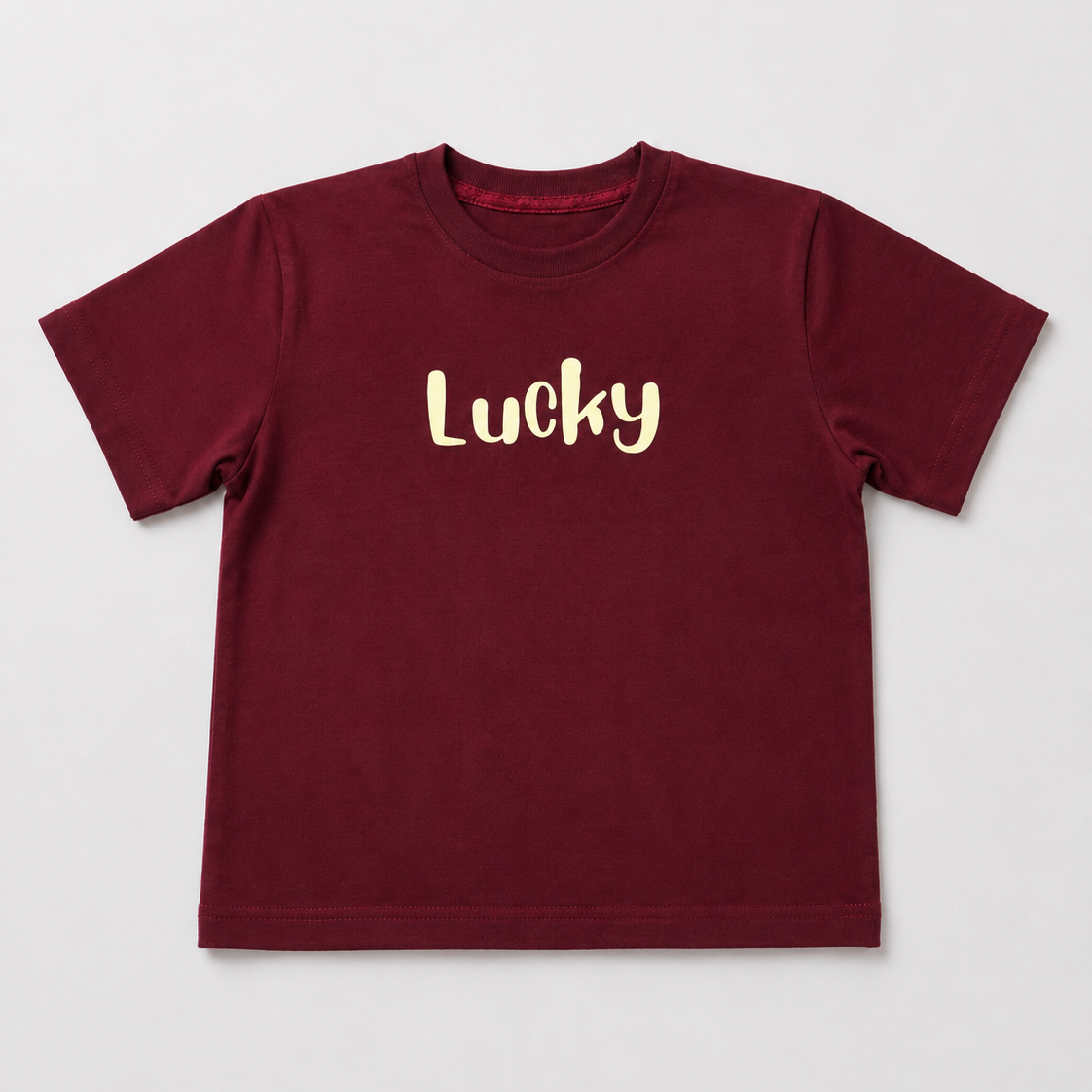 Lucky Oversized Tee – Burgundy