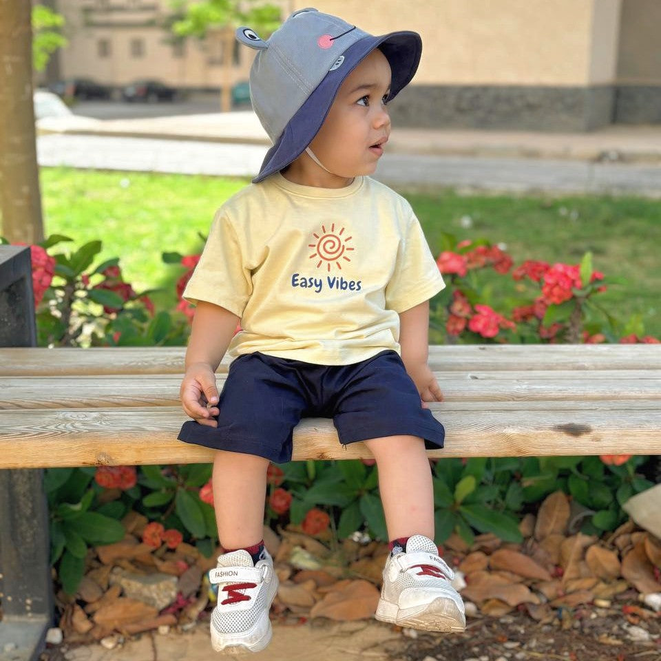 Easy Vibes Oversized Tee - Pale Yellow